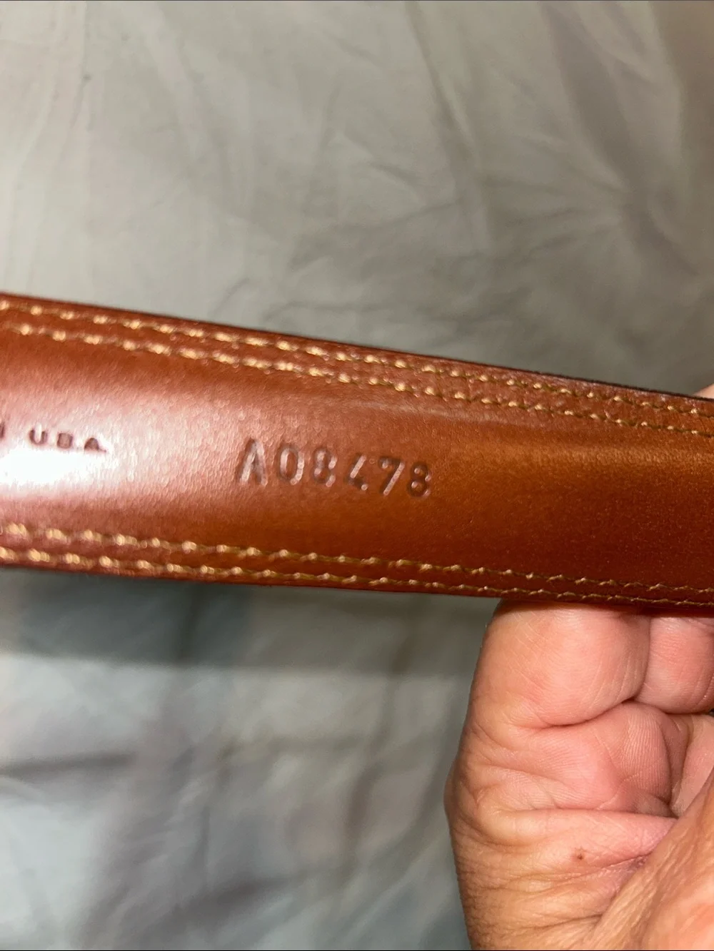 Cole Haan Brown Leather Belt with Red Logo Tab size 40